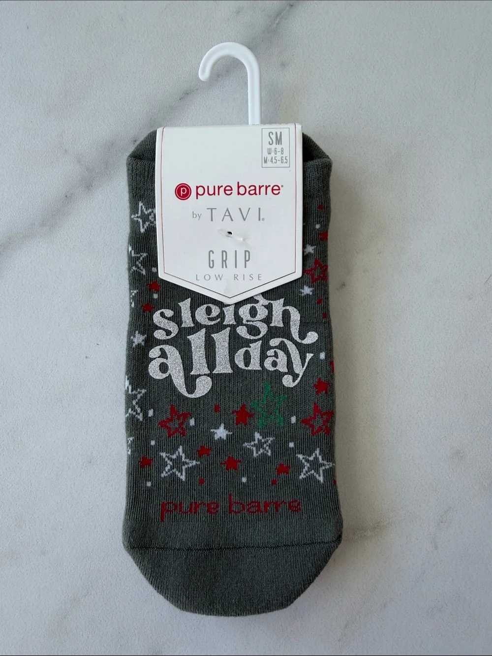 Pure Barre Christmas Grip Socks